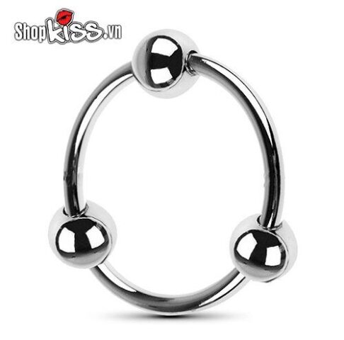 Vòng đeo dương vật 3 bi bằng thép không gỉ DC70V giá rẻ