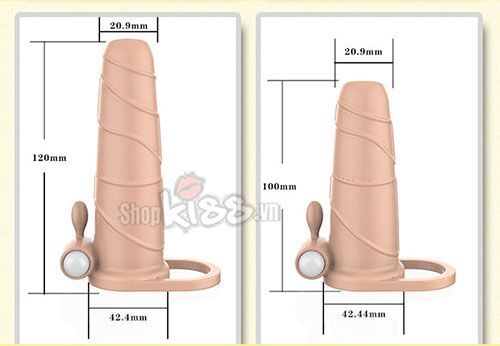 Kích thước chi tiết của bao đôn dên hở đầu BD30 với quai đeo và bộ rung