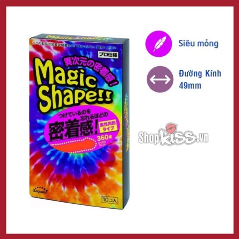 Bao cao su Sagami Magic Shape gân sọc 3D siêu mỏng mang lại cảm giác chân thật