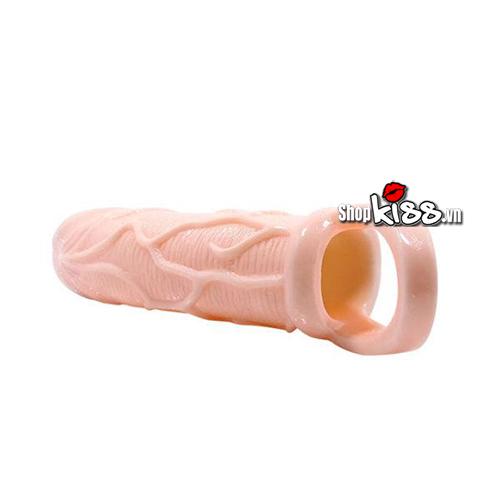 Bao đôn gân BD12 có quai đeo màu da, một loại sextoy nam giúp tăng cường bản lĩnh phái mạnh