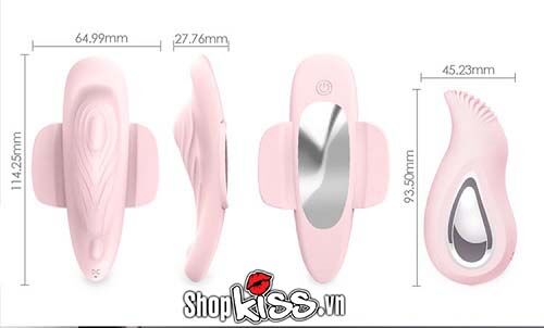 Kích thước chi tiết của bướm rung Prettylove Boat MS32C phù hợp giải phẫu nữ