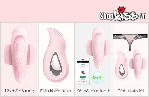 Điều khiển bướm rung Prettylove Boat MS32C bằng điện thoại thông minh hoặc remote đi kèm