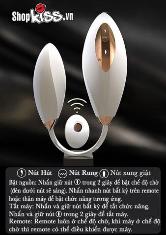 Hướng dẫn điều khiển các nút chức năng trên trứng rung Whale Tide Queen