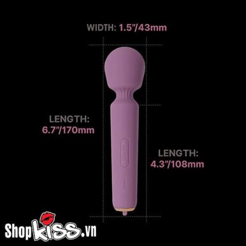 Biểu đồ kích thước chi tiết của máy rung Svakom Mini Emma Neo
