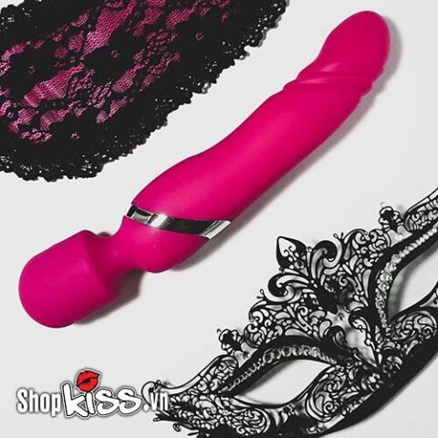 Cận cảnh đầu rung và đuôi ngoáy của chày rung AV17 chất liệu silicone