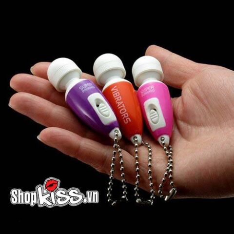 Các màu sắc đa dạng (hồng, xanh, đỏ) của chày rung massage móc khóa DC40B
