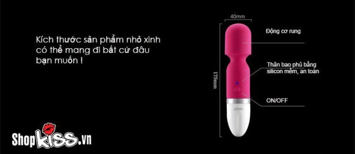 Chày rung mini nhỏ xinh và mạnh mẽ JOKO (AV14) 17 Chày rung mini JOKO AV14 kích thước