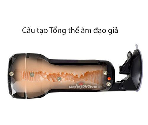 Cấu tạo bên trong lòng cốc thủ dâm MX Deam Cup với các đường gân và hạt bi kích thích
