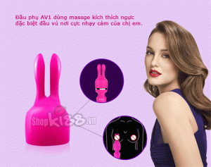 Ảnh động mô tả đầu phụ silicon Nalone DP30 như một phụ kiện massage cao cấp