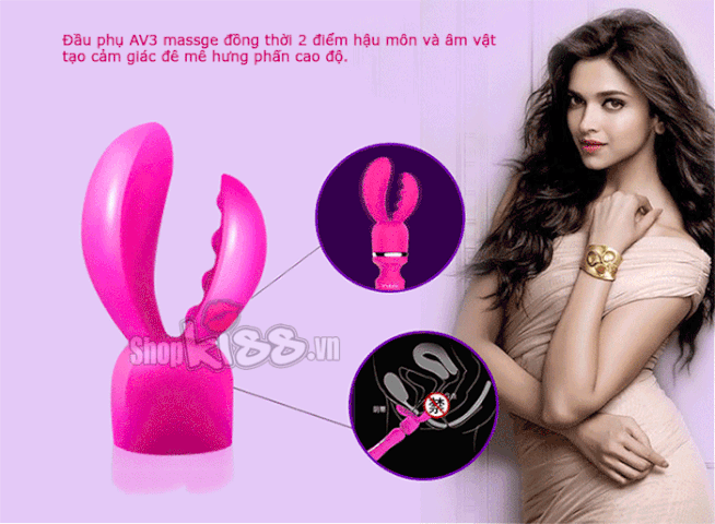Ảnh động mô tả đầu phụ Nalone DP30 hình càng cua kích thích âm đạo và âm vật