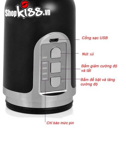 Bảng điều khiển máy mát xa ngực Breast Enlarger DC67D với các nút hút xả chân không.