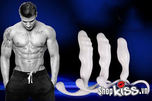 Máy mát xa hậu môn hình lưỡi HM16A màu trắng tinh tế trên nền trắng