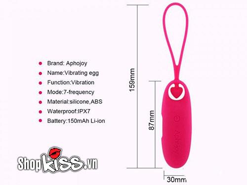Kích thước nhỏ gọn của trứng rung massage Aphojoy JOY1 dễ dàng cầm nắm