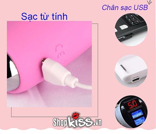 Chi tiết lỗ sạc từ tính hiện đại và tiện lợi của dương vật giả Nalone T-May DC55E