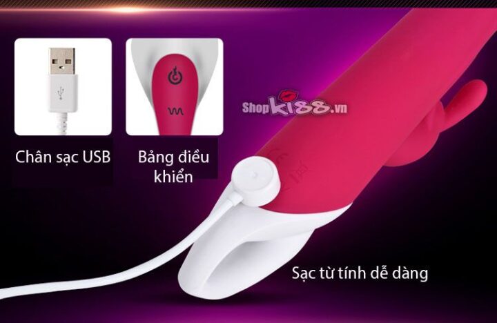 Hình ảnh cận cảnh cổng sạc từ tính hiện đại và tiện lợi của đồ chơi tình dục nữ Nano Jeuplay MS28H