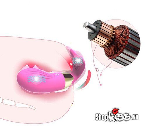 Động cơ rung mạnh mẽ bên trong trứng rung cá voi DC88A đảm bảo các chế độ rung đa dạng và kích thích mãnh liệt