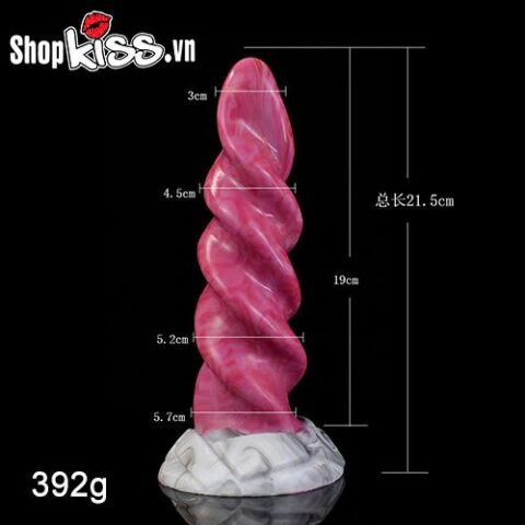 Thông số kích thước chi tiết của dụng cụ kích thích hậu môn dạng xoắn ốc có rung HM77