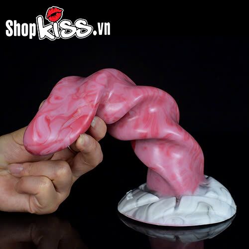 Dụng cụ kích thích hậu môn dạng xoắn ốc có rung HM77 chất liệu silicone y tế mềm mại và dẻo dai