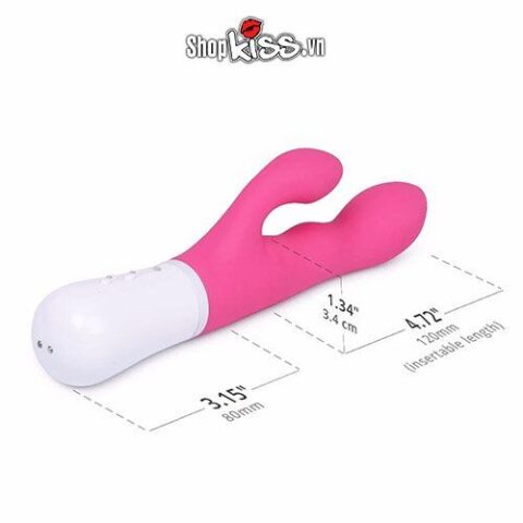 Bản vẽ chi tiết kích thước Lovense Nora NORA1 với chiều dài và đường kính cụ thể