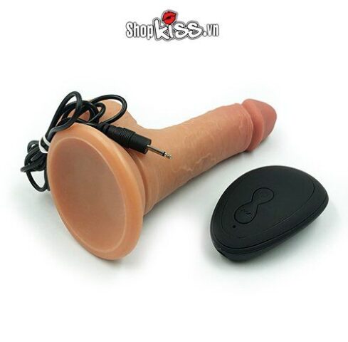 Dương vật giả DV58D 2 thớ rung: Mềm mại, chân thật