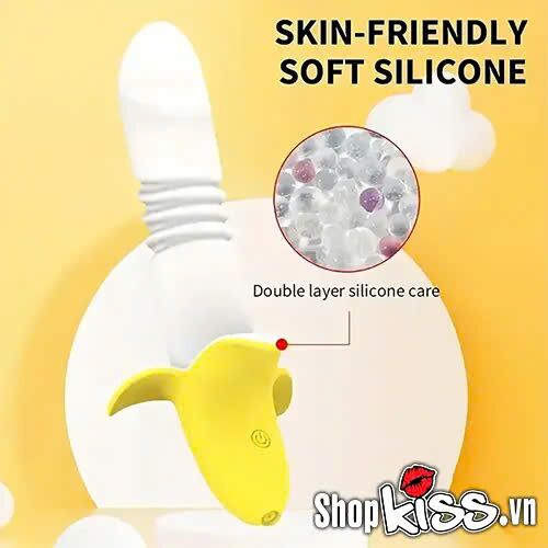 Chất liệu silicone y tế mềm mại và ABS an toàn của dương vật giả Haoqi Fun hình chuối
