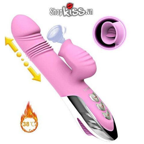Hình ảnh dương vật giả đa năng Leten DC99W màu tím trên nền trắng làm nổi bật sản phẩm