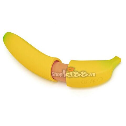 Chi tiết dương vật giả bên trong quả chuối Banana CHUOI1 với các đường gân nổi rõ