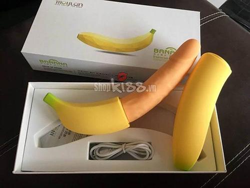 Trọn bộ sản phẩm dương vật giả rung Banana CHUOI1 và phụ kiện đi kèm tại Do18.net