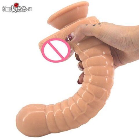 Cận cảnh chất liệu silicone y tế cao cấp của dương vật giả FAAK HM07L thể hiện độ mềm dẻo và đàn hồi.
