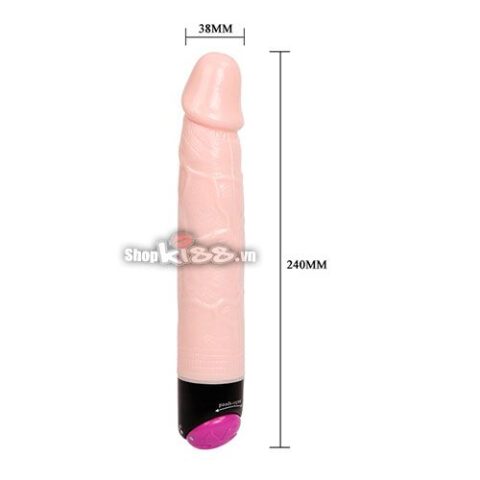 Thông số kích thước dương vật giả rung ngoáy DV01H dài 24cm đường kính 3.8cm