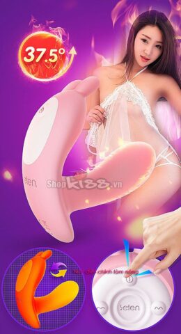 Cu giả gắn quần sịp điều khiển từ xa dạng tai thỏ DC38K tác dụng làm nóng âm đạo