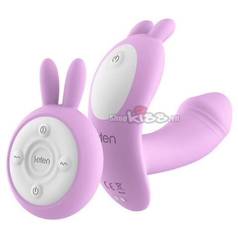 Cu giả gắn quần sịp điều khiển từ xa dạng tai thỏ DC38K màu hồng