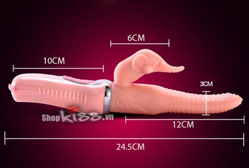 Kích thước chi tiết của dương vật gai mềm Elephant Heating DV44D