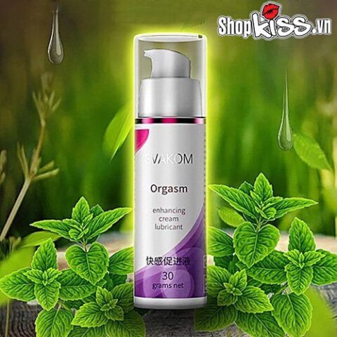 Tuýp gel Svakom Orgams G30V bên cạnh hộp, thể hiện thiết kế sản phẩm