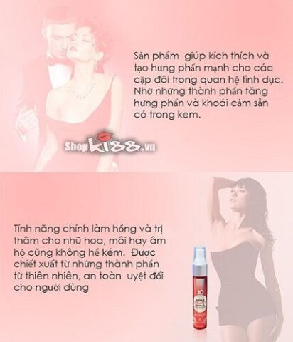 Công dụng kép của kem Jo Nipple G14C - kích thích và làm hồng nhũ hoa