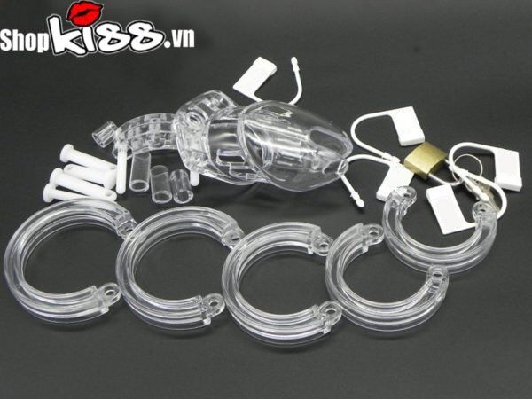 Khóa dương vật nhựa BZ12A với nhiều vòng ring kích cỡ khác nhau
