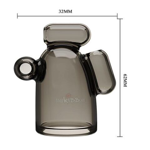 Hình ảnh mô tả kích thước chi tiết của bao rung quy đầu DC33 với chiều dài 6.2cm và đường kính 3.2cm.