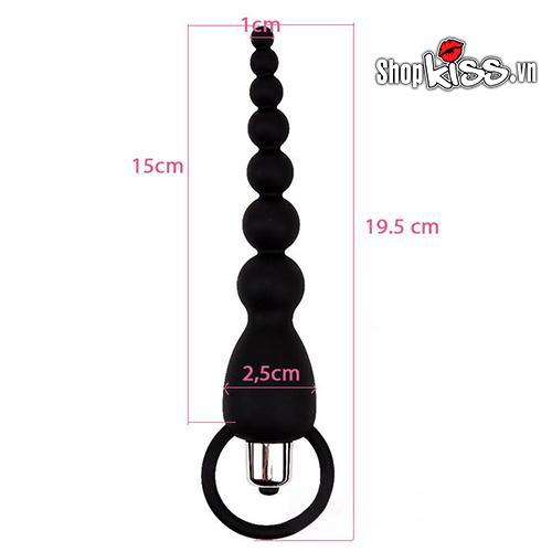 Kích thước chi tiết của cây rung hậu môn Black Mont HM17 gồm chiều dài và đường kính