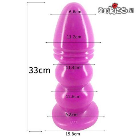 Thông số kích thước chi tiết của dụng cụ kích thích hậu môn Big Dildo Faak HM07V