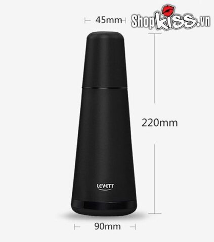 Bản vẽ kích thước máy thủ dâm LEVETT Zyra AD58 với chiều dài 220mm