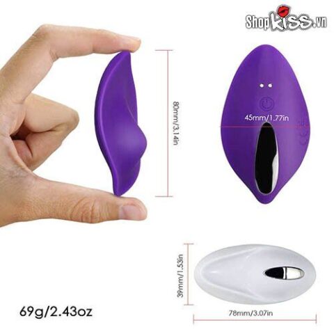 Sơ đồ kích thước chi tiết của trứng rung và điều khiển từ xa QL07