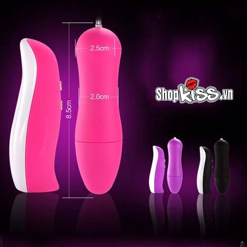 Kích thước chi tiết của trứng rung điều khiển xa Bullet EG26 với chiều dài 8.5cm và đường kính 2.5cm