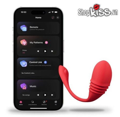 Điều khiển Trứng rung thụt thông minh Lovense Vulse qua ứng dụng Lovense Remote