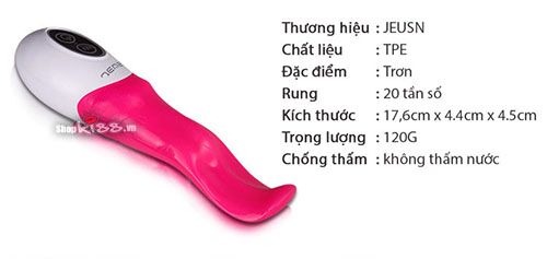 Kích thước chi tiết của lưỡi rung JEUSN DC22E phù hợp khám phá cơ thể
