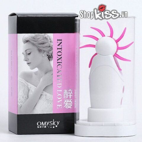 Lưỡi liếm mini Intoxica DC41C nhỏ gọn màu hồng trên nền trắng