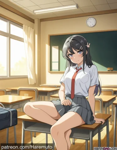 Mai Sakurajima Classroom Sex | Rascal Does Not Dream of Bunny Girl Senpai #32