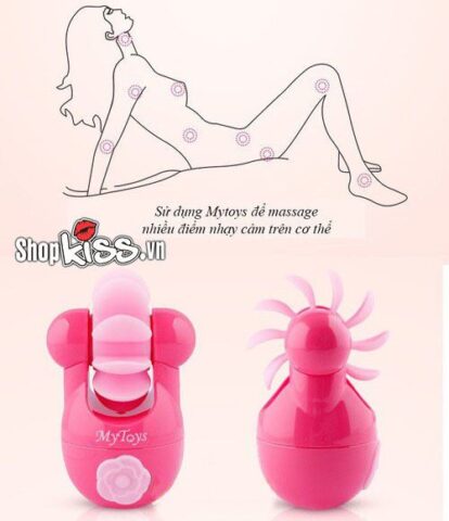 Minh họa sử dụng máy Kiss MyToys DC23F để massage kích thích các vùng nhạy cảm khác