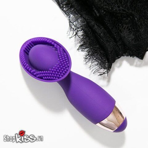 Cận cảnh bề mặt gai mềm mại của máy massage âm vật DC88M làm từ silicon y tế