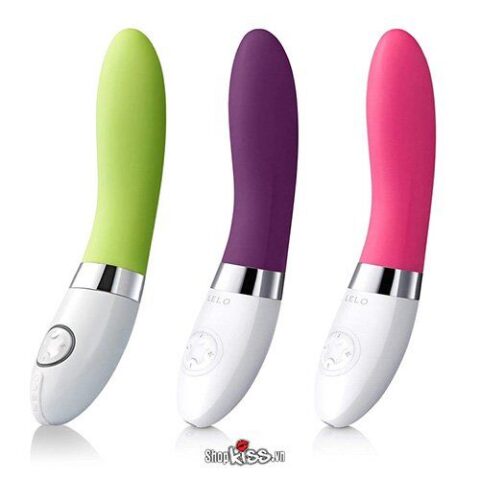 Ba phiên bản màu sắc tím, hồng, xanh của máy massage Lelo Liv 2 DC42B