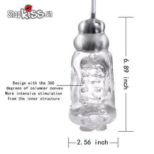 Cận cảnh cấu tạo bên trong máy AD01A với gai bi và chất liệu silicon trong suốt